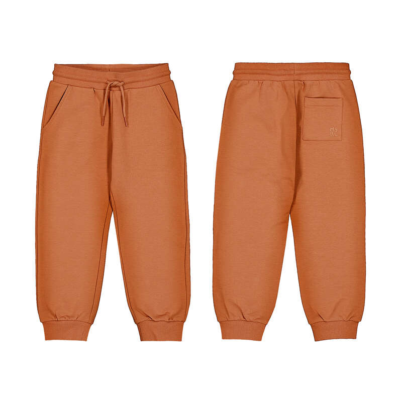 MAYORAL - Basic cuffed fleece trousers - Brick red