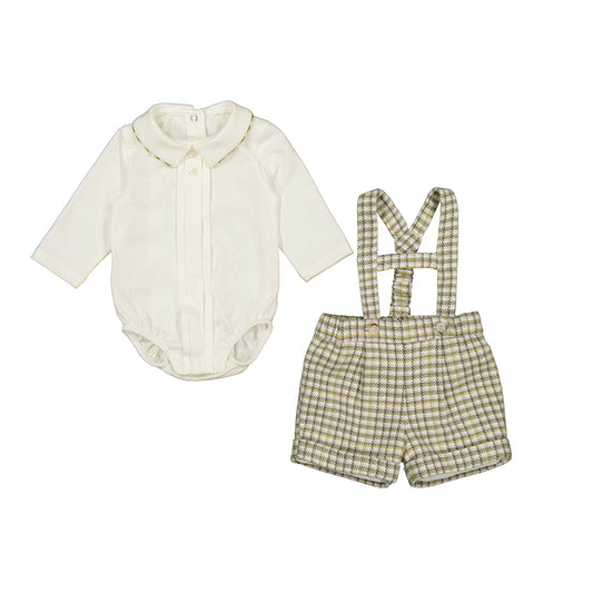 MAYORAL - Shorts with suspender set