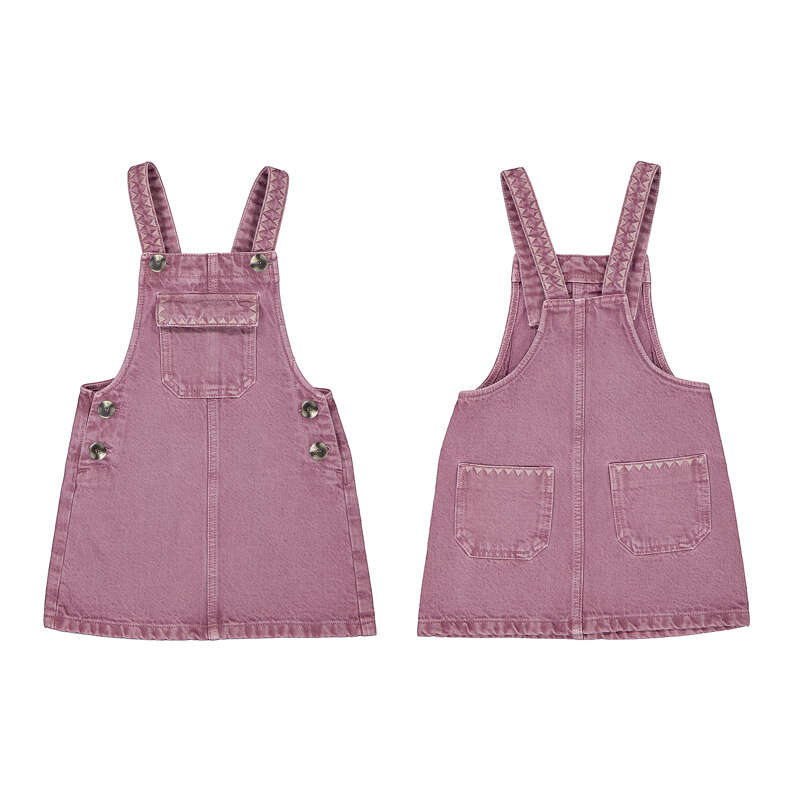 MAYORAL - Embroidered overall dress - Grape