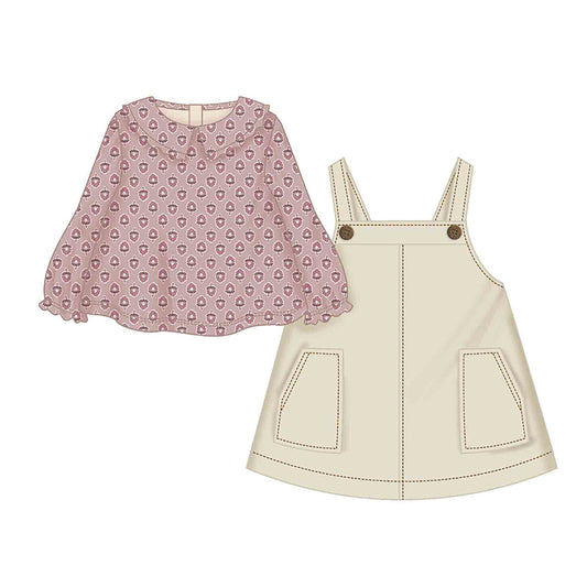 MAYORAL - Dungaree skirt set