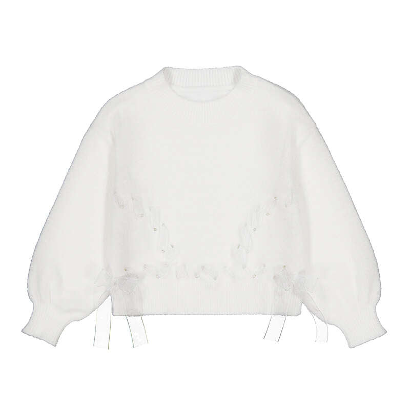 MAYORAL - Faux fur ribbon sweater