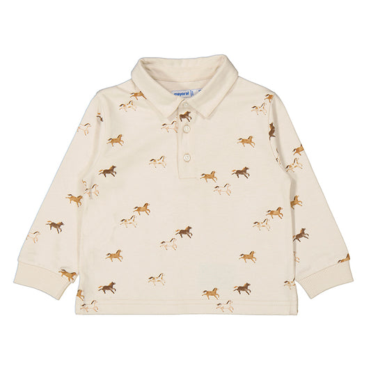 MAYORAL - L/s printed polo - Horses