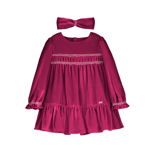 MAYORAL - Velvet dress with headband