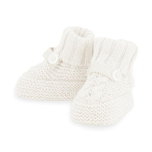 MAYORAL - Knit booties - Natural