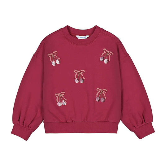 MAYORAL - Embroidered pullover - Cherry