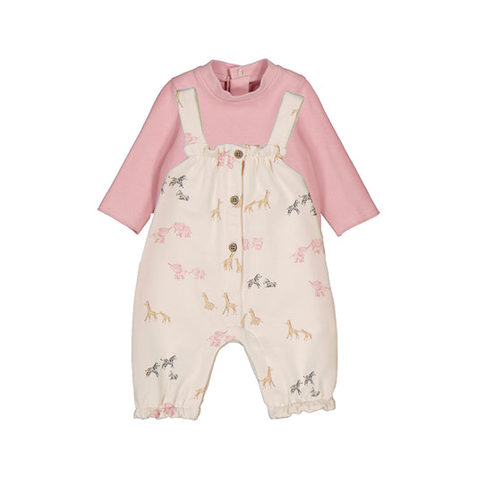 MAYORAL - Printed dungarees set - Orchid