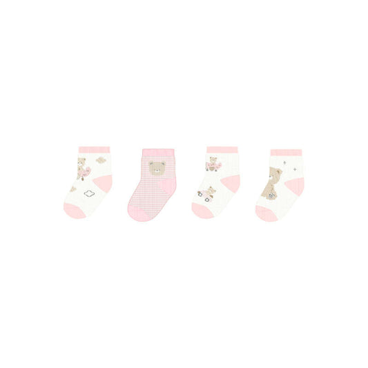 MAYORAL - Set 4 socks - Baby Rose