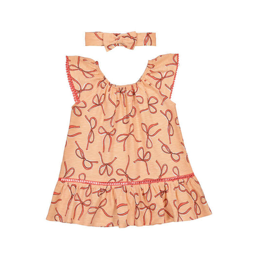 MAYORAL - printed dress w/ headband