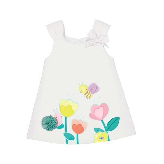 MAYORAL - Dress with graphic - White