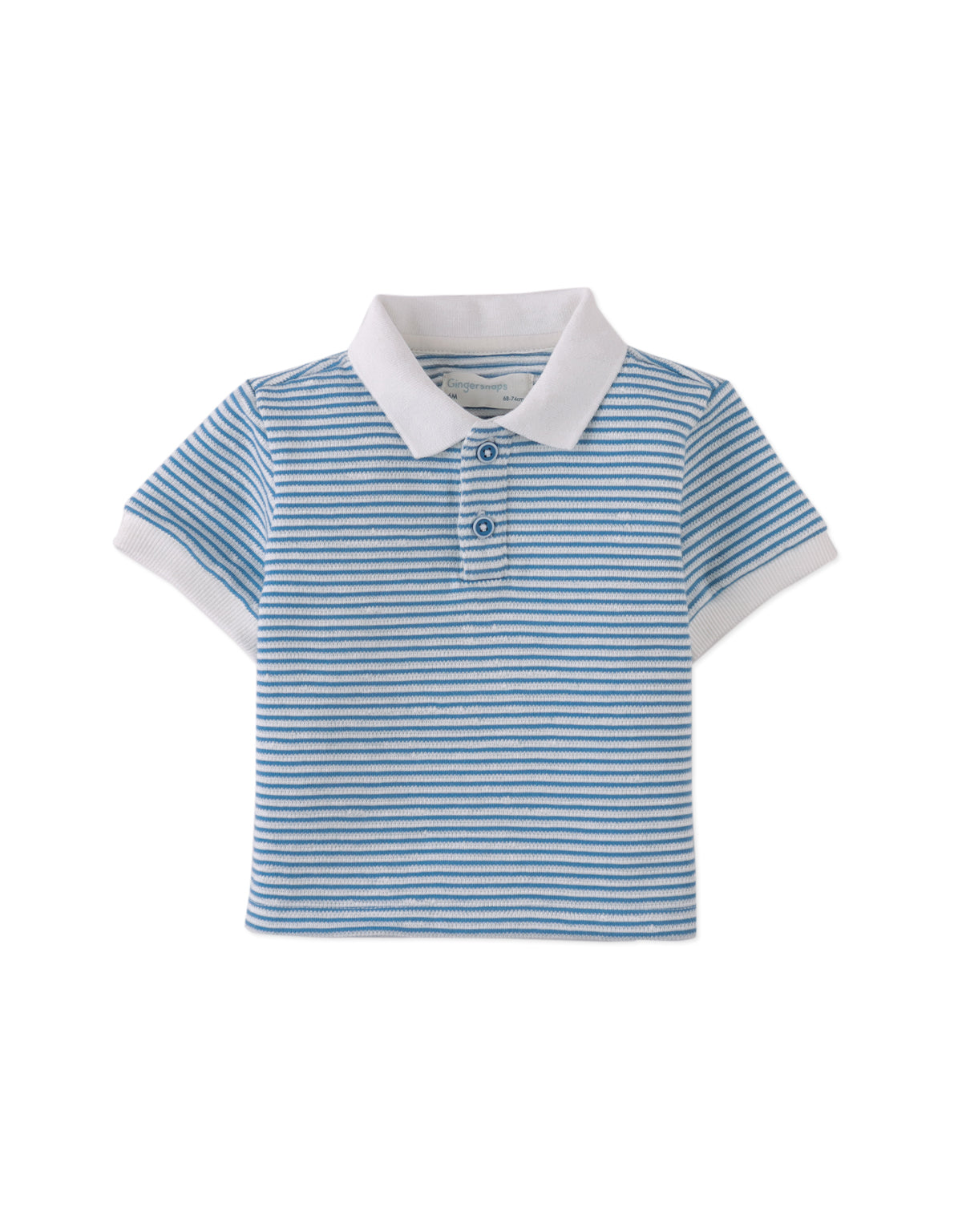 GINGERSNAPS - Baby Kirk Striped Textured Terry Polo Shirt