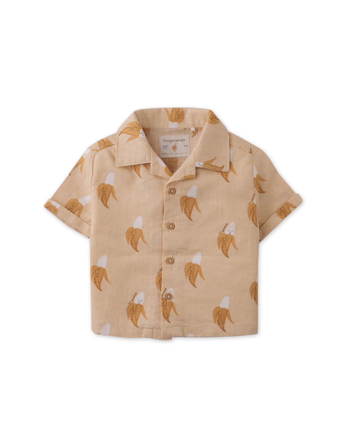 GINGERSNAPS - Baby Ekko Blend Panaman Shirt With All-Over C