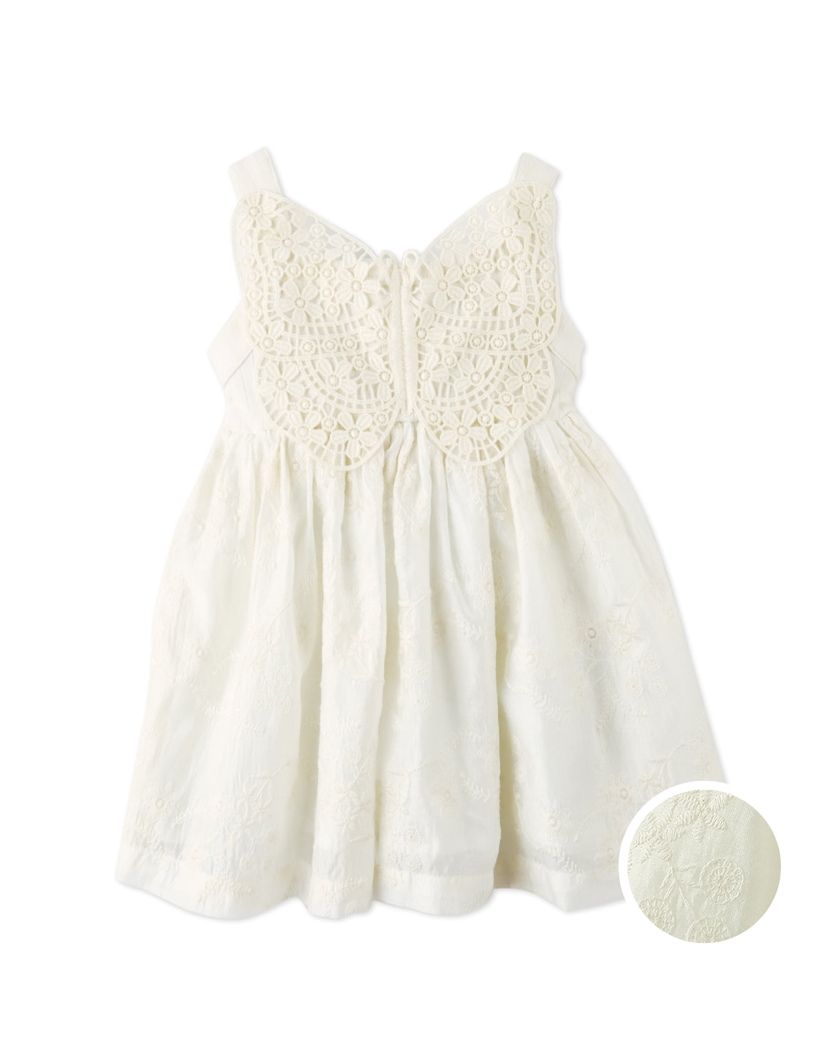 GINGERSNAPS - Baby Gabrielle Eyelet Dress With Crochet Butterfly