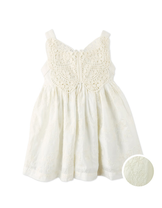 GINGERSNAPS - Baby Gabrielle Eyelet Dress With Crochet Butterfly