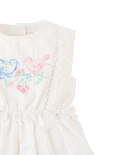 GINGERSNAPS - Baby Charlee Cross-Stitch Embroidered Dress With Wa