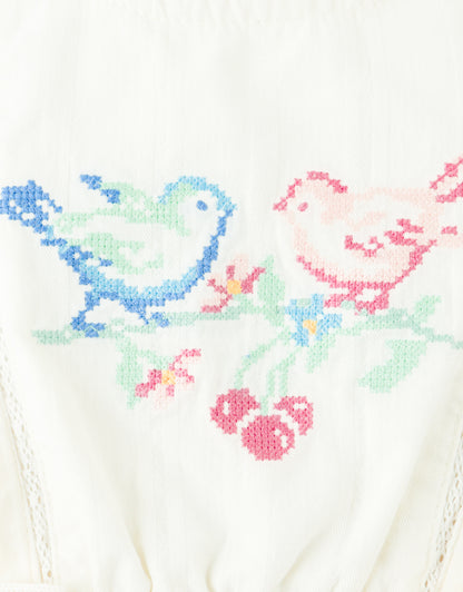 GINGERSNAPS - Baby Charlee Cross-Stitch Embroidered Dress With Wa