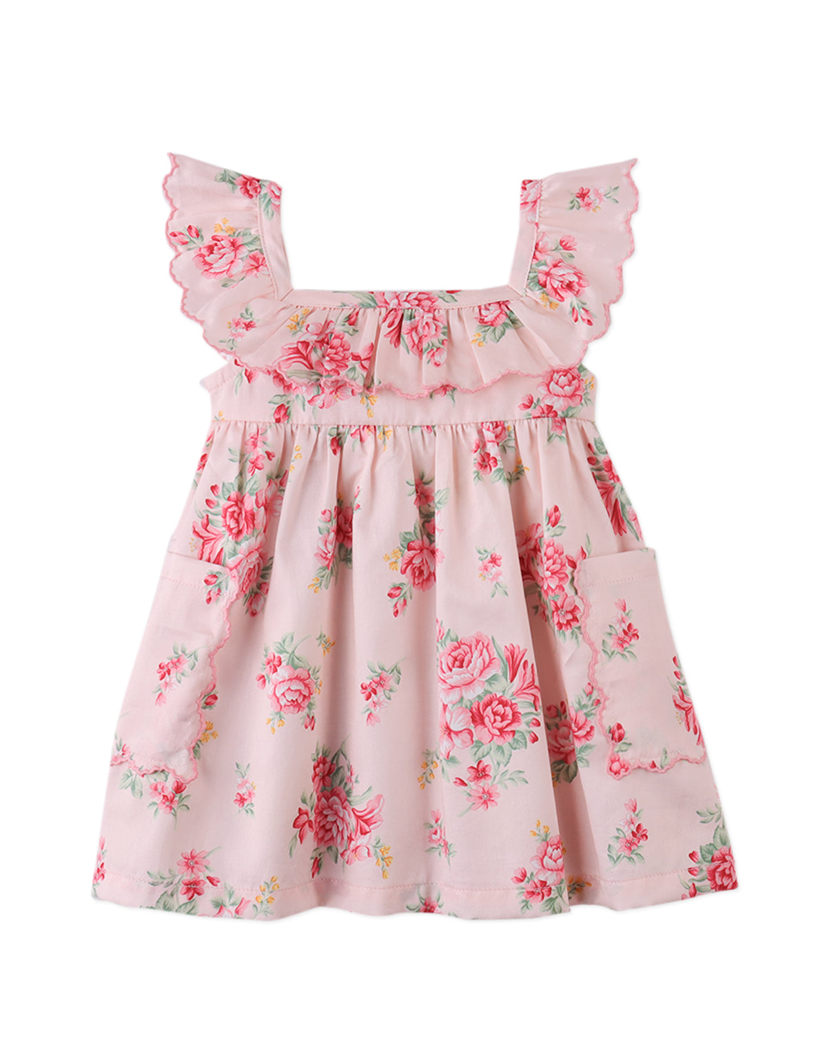 GINGERSNAPS - Baby Sidney Dress With Embroidered Scallop Details