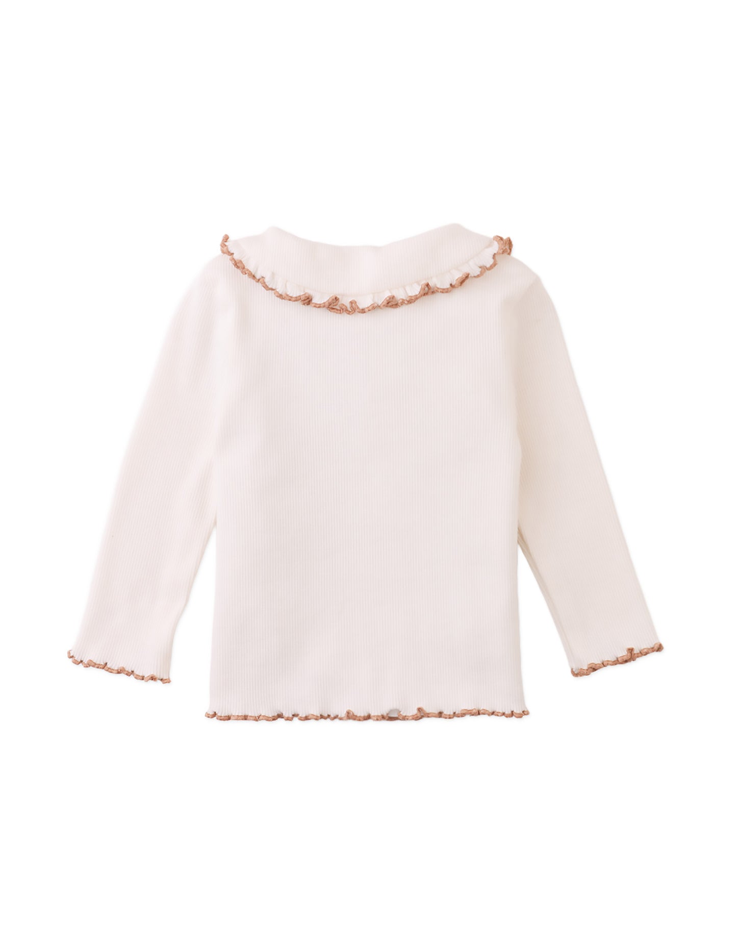 GINGERSNAPS - Baby Geraldine Ribbed Tee With Scalloped Collar