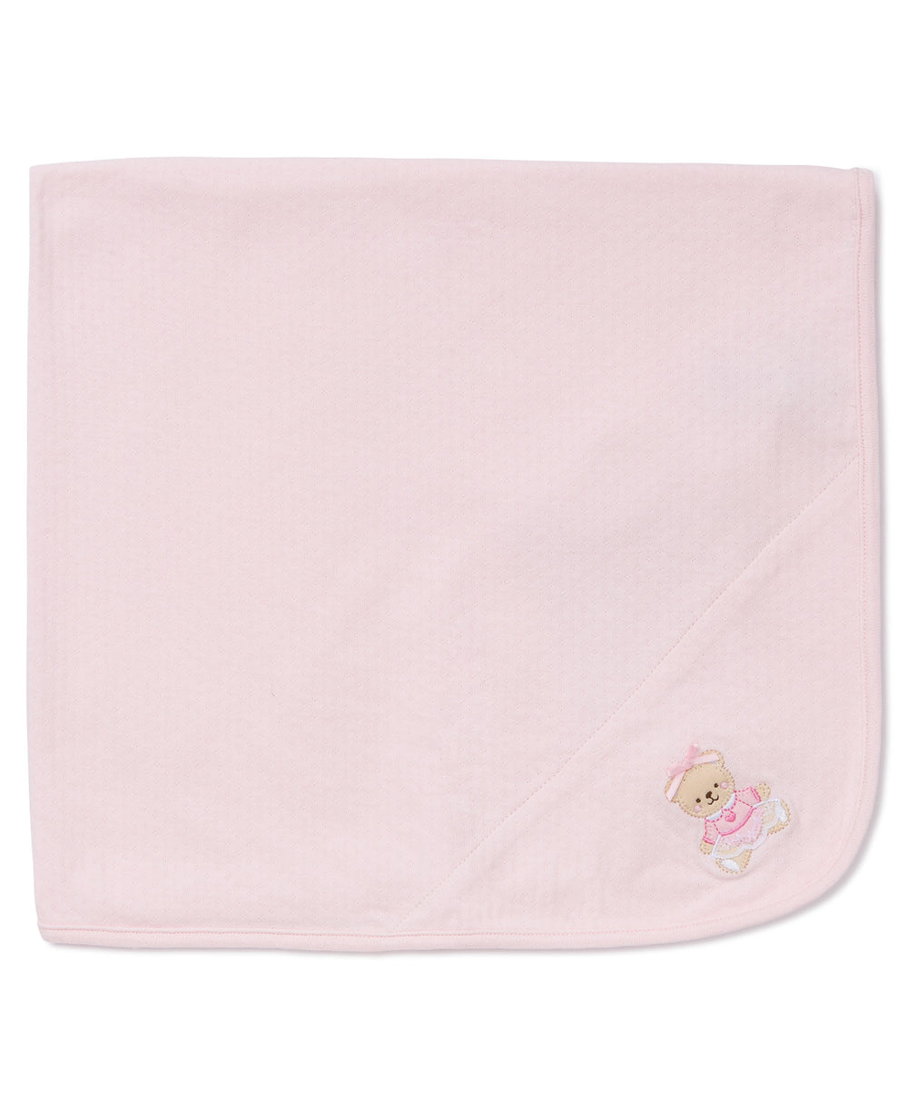 LITTLE ME - Pink Bear Receiving Blanket