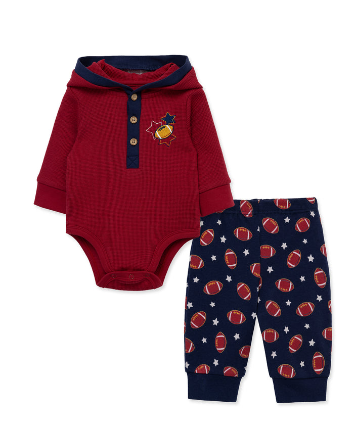 LITTLE ME - Football Bodysuit & Pant Set