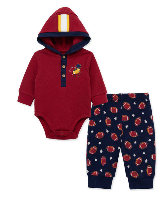 LITTLE ME - Football Bodysuit & Pant Set