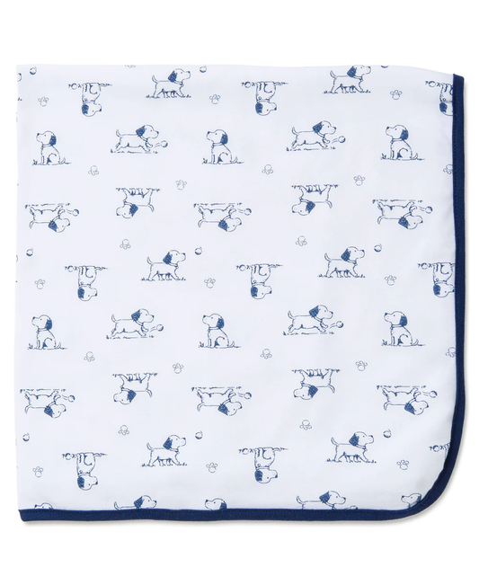LITTLE ME - Puppy Toile Receiving Blanket
