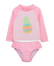 LITTLE ME - Pineapple Toddler 2-Pc Long Sleeve Rashguard