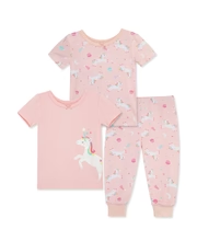 LITTLE ME - Unicorn 3-Piece Bamboo Toddler Pajama Set