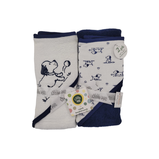 LITTLE ME - 2-Pieces Hooded Towels - Puppy