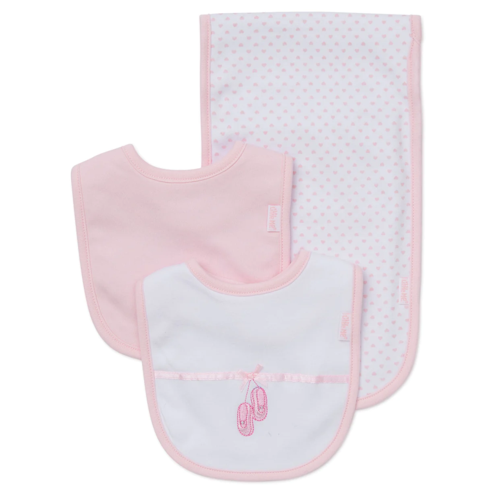 LITTLE ME - Prima Ballerina Bib & Burp Set