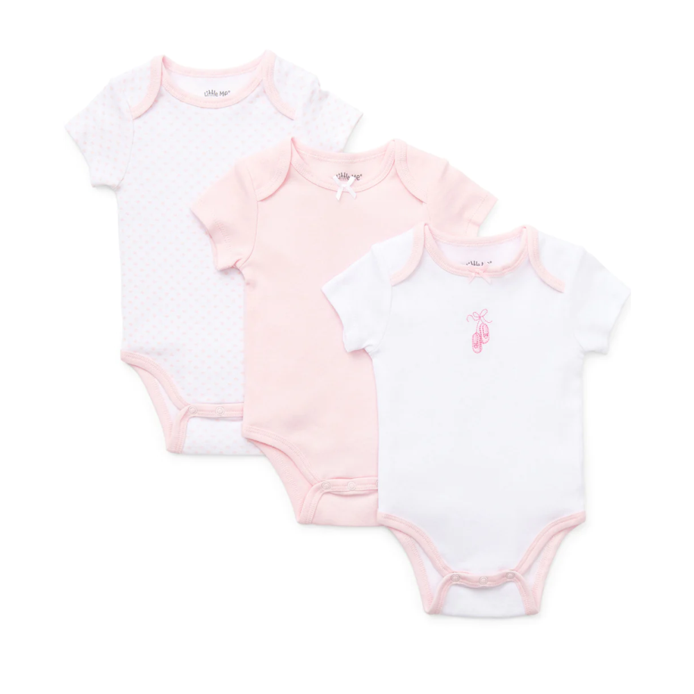 LITTLE ME - Prima Ballerina 3-Pack Bodysuits