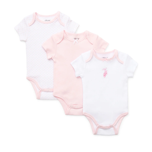 LITTLE ME - Prima Ballerina 3-Pack Bodysuits