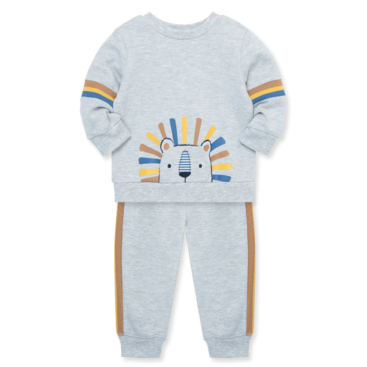 LITTLE ME - Lion 2-Piece Sweatshirt Set