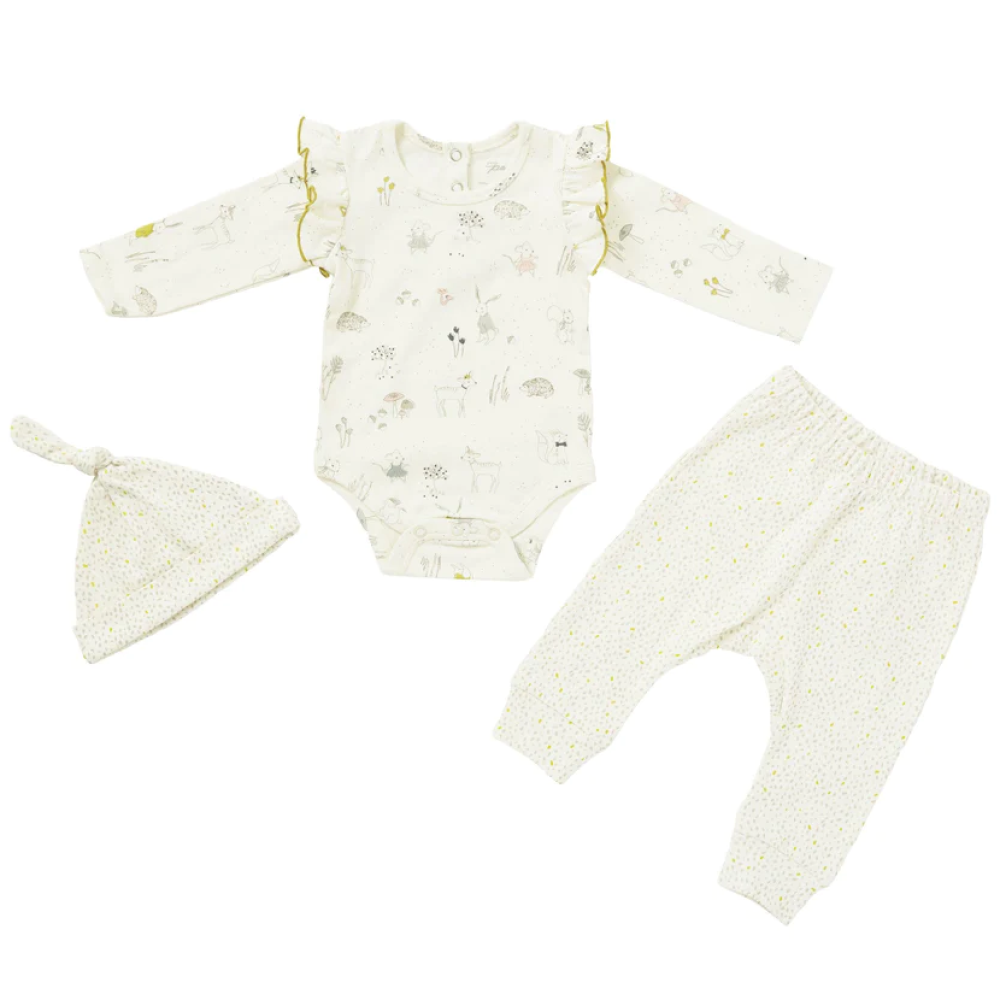 PEHR - Ruffle 3-Piece Set - Magical Forest - 0-3 m