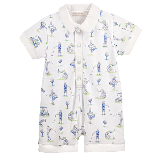 BABY CLUB CHIC - Golf field romper w/ collar