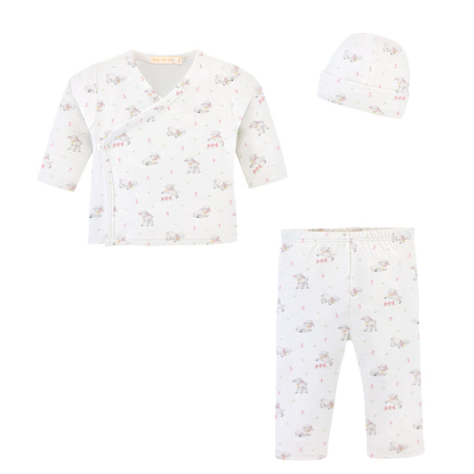 BABY CLUB CHIC - Girl Take Me Home Set - Baby Sheep