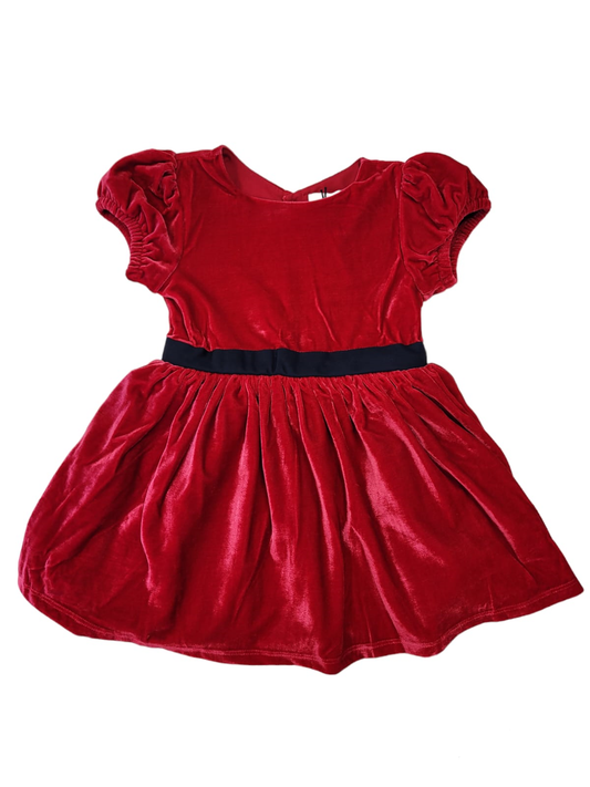 SAMMY + NAT Isabel Velvet Dress in Crimson