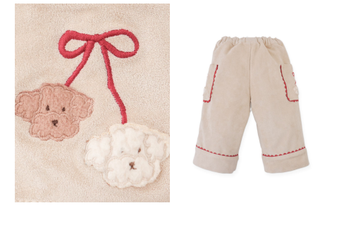 GINGERSNAPS - Baby Nellie Straight Cut Pant Poodle Detail