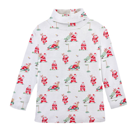 BABY CLUB CHIC - Santa´s Golf Printed Turtleneck Tee