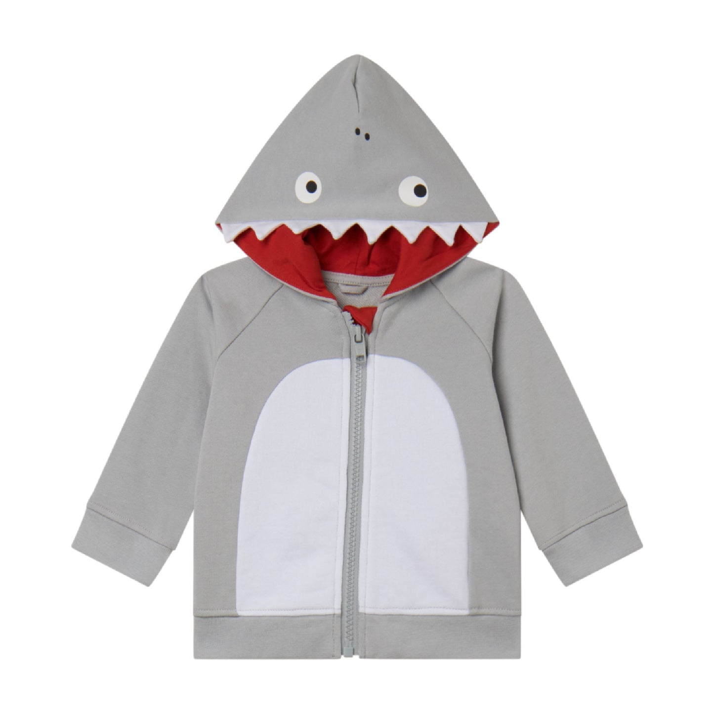 STELLA MCCARTNEY - Baby Boy Zip Up Hoodie With Shark Face Print