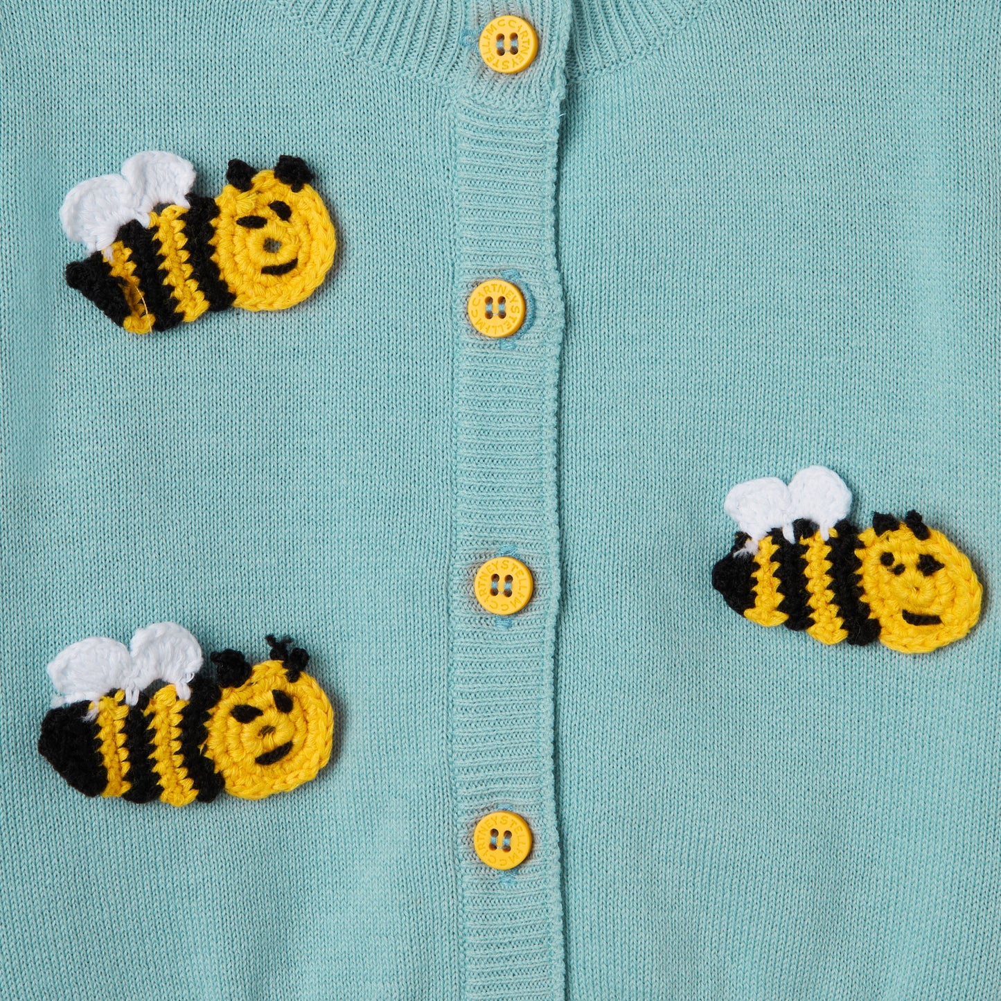 STELLA MCCARTNEY - Baby Girl Cardigan With Corchet Bees