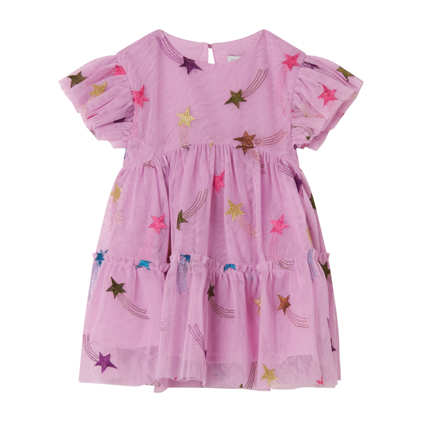 STELLA MCCARTNEY - Baby Girl SS Tulle Dress With Glittery Stars