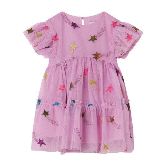 STELLA MCCARTNEY - Baby Girl SS Tulle Dress With Glittery Stars