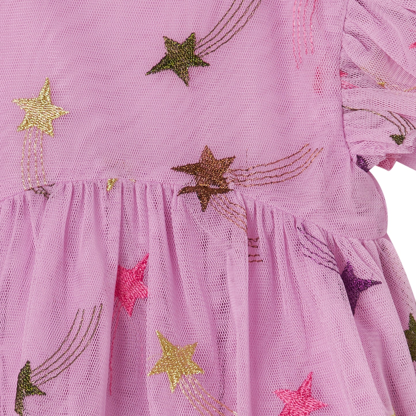 STELLA MCCARTNEY - Baby Girl SS Tulle Dress With Glittery Stars