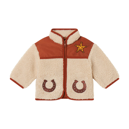 STELLA MCCARTNEY - BABY BOY TEDDY JACKET WITH HORSESHOE