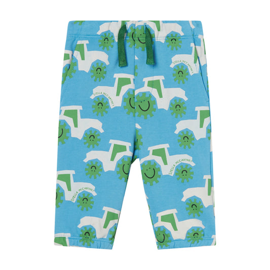 STELLA MCCARTNEY - BABY BOY SMILING TRACTORS JOGGERS