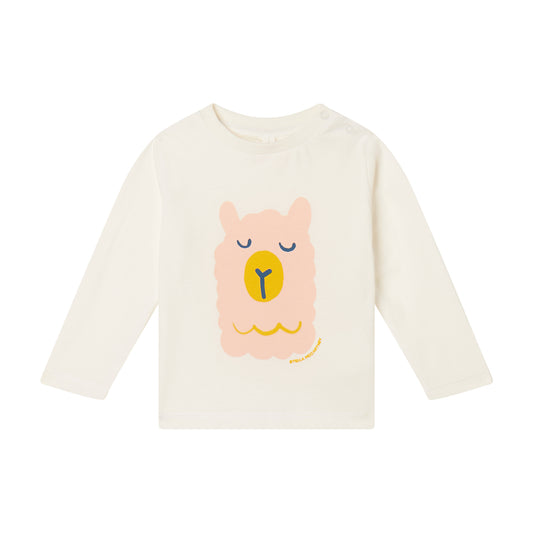 STELLA MCCARTNEY - Baby Girl LS Tee With Lama Print