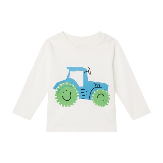 STELLA MCCARTNEY - Baby Boy LS Tee With Tractor Print