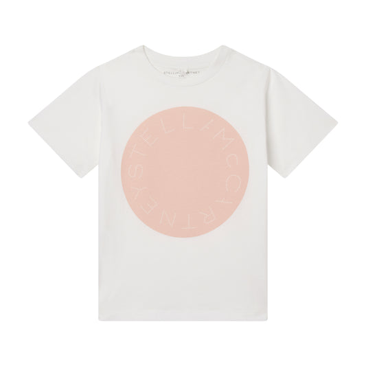 STELLA MCCARTNEY - Girls SS Tee With Logo Disk Print