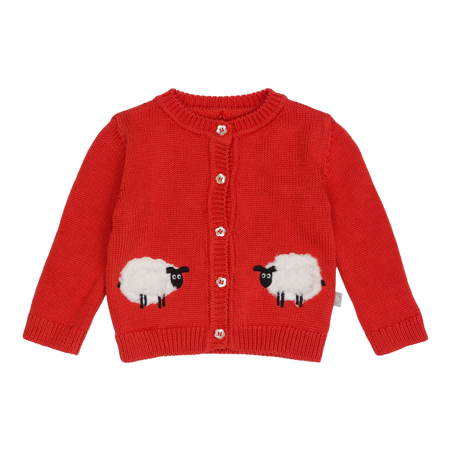 STELLA MCCARTNEY - BABY GIRL CARDIGAN WITH 3D FLUFFY SHEEPS