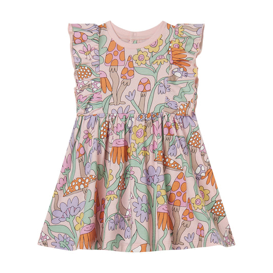 STELLA MCCARTNEY - BABY GIRL SLEEVELESS FAIRYLAND DRESS WITH FRILLS